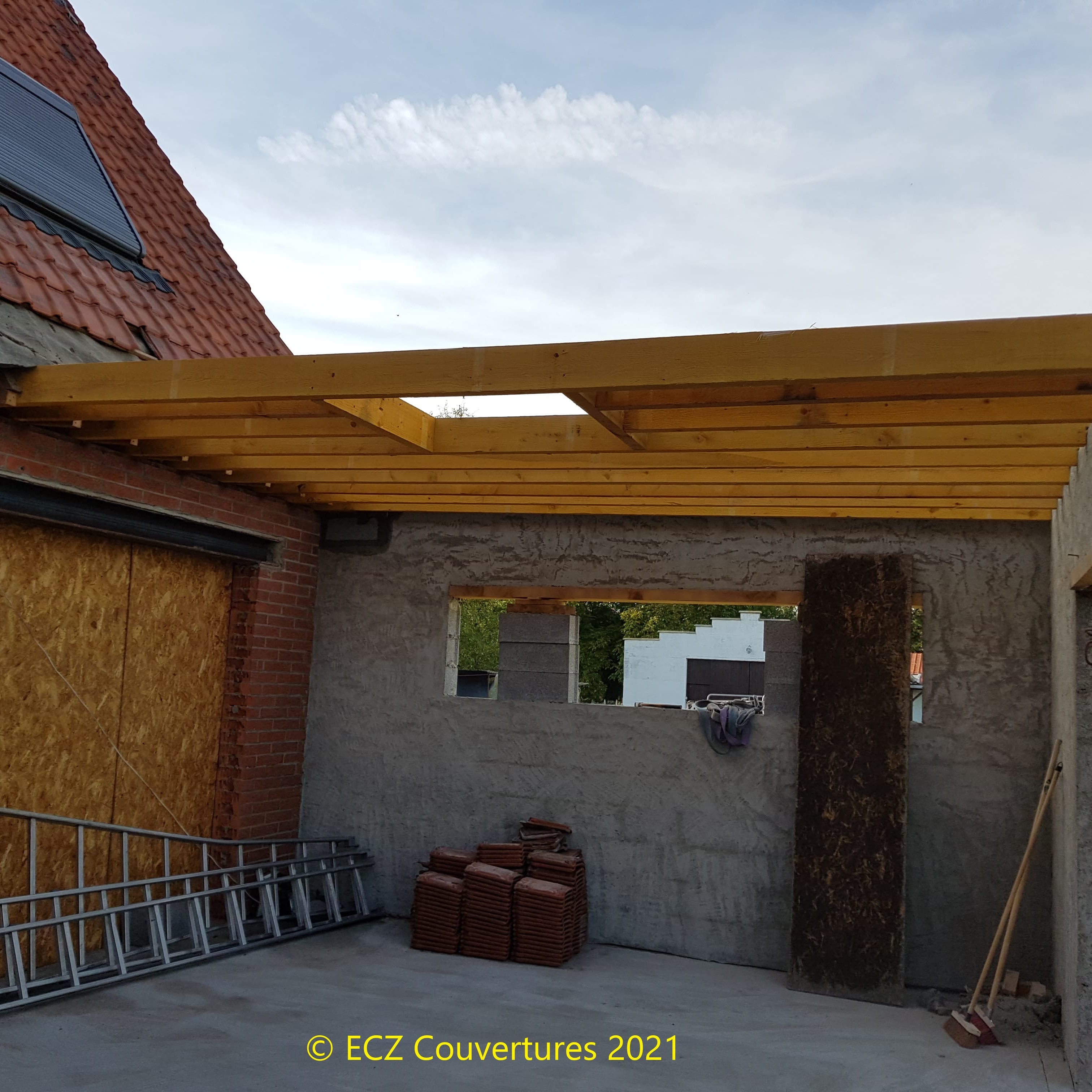 Charpente pour une terrasse étanchéité